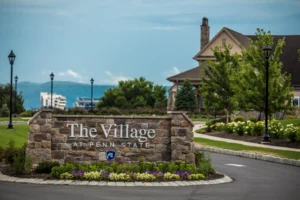 The Village at Penn State entrance sign